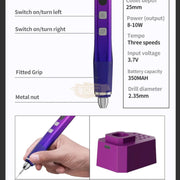 Portable Rechargeable Nail Drill Kit with 18 Bits & LCD Display with Charging Base KR-288-01 Portable Nail Drill