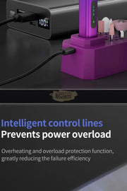 Portable Rechargeable Nail Drill Kit with 18 Bits & LCD Display with Charging Base KR-288-01 Portable Nail Drill