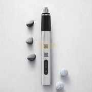 Portable Rechargeable Nail Drill Kit with 18 Bits & LCD Display with Charging Base KR-288-01 Silver/Black Portable Nail