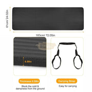Premium High Density Black Non-Slip Yoga Mat 183x61 cm | Thickness 6mm for extra cushioning Yoga Mat