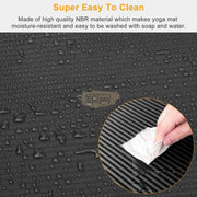 Premium High Density Black Non-Slip Yoga Mat 183x61 cm | Thickness 6mm for extra cushioning Yoga Mat