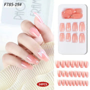 Press On Nails | F785 - 19 (24x Nails 24x Jelly Tabs & 1x Mini Nail File) Press On Nails