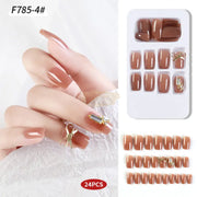 Press On Nails | F785 - 4 (24x Nails 24x Jelly Tabs & 1x Mini Nail File) Press On Nails