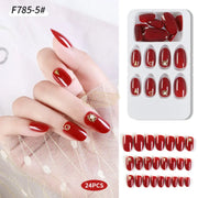 Press On Nails | F785 - 5 (24x Nails 24x Jelly Tabs & 1x Mini Nail File) Press On Nails