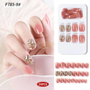Press On Nails | F785 - 9 (24x Nails 24x Jelly Tabs & 1x Mini Nail File) Press On Nails