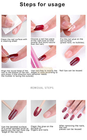 Press On Nails - Nail Tips Series F741-75 Press On Nails