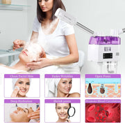 Professional 3-in-1 Facial Steamer - Hot & Cold Mist with Magnifying LED Lamp | E-33 Facial Steamer