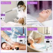 Professional 3-in-1 Facial Steamer - Hot & Cold Mist with Magnifying LED Lamp | E-33 Facial Steamer
