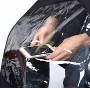 Professional Barber/Salon Cape With Phone Viewing Window.