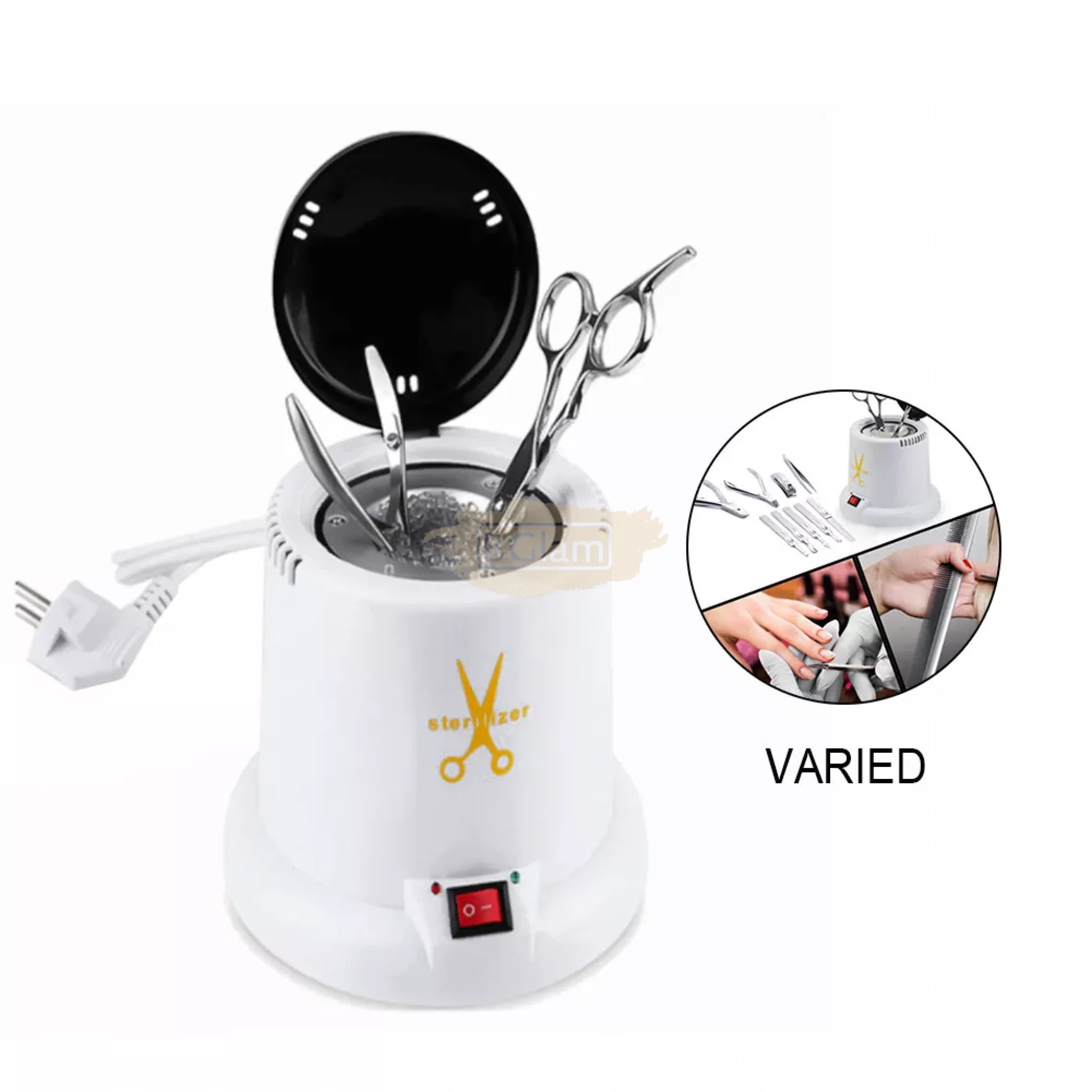 Professional Beauty Salon Tool Sterilizer with glass beads White