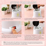 Professional Beauty Salon Tool Sterilizer with glass beads - White Sterilizer