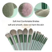 Professional Makeup Brush set 13pcs | Green Complete Makeup Brush