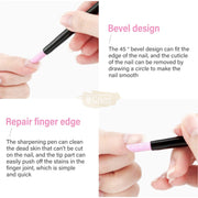 Professional Nail Dead Skin Cleaning Pen Quartz Grinding Stone Cuticle Pusher Nail Art Tool
