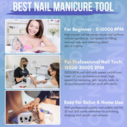 Professional Nail Drill Machine JD700 30 000 RPM 35W Nail Drill Machine