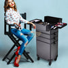 Professional Rolling Makeup Trolley Cosmetic Case | Black Rolling Makeup Case