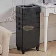 Professional Rolling Makeup Trolley Cosmetic Case | Black Rolling Makeup Case