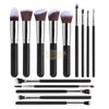 Professional Silver/Black Makeup Brushes Set 14pcs Complete Professional Brush