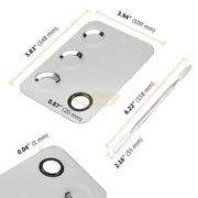 Professional Stainless Steel Cosmetic Palette with Spatula - 3 Wells Nail Art Tool