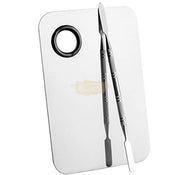 Professional Stainless Steel Cosmetic Palette with Spatula M-505 Nail Art Tool