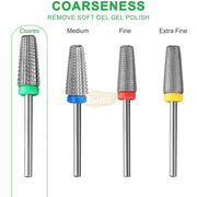 Professional Tungsten 5 in 1 Nail Drill Bits | Blue(Medium) Drill Bit