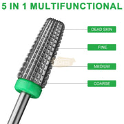 Professional Tungsten 5 in 1 Nail Drill Bits | Blue(Medium) Drill Bit