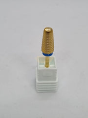 Professional Tungsten 5 in 1 Nail Drill Bits Gold Blue (Medium) Drill Bit