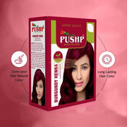 PUSHP 1 Pack Burgundy Henna Natural Hair Color 10g | Herbal Dye Natural Herbal Hair Color Powder
