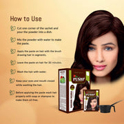 PUSHP Brown Henna Natural Hair Color (6x10g) | Herbal Dye Natural Herbal Hair Color Powder