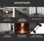 Pyramid Style Gas Outdoor Patio Heater (Gas Tank not included)