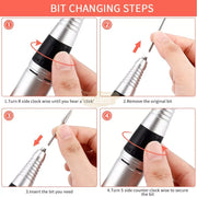 Rechargeable Nail Drill Machine 101 with LCD Display 30,000 RPM Nail Drill Machine