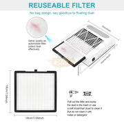 Replacement Filter for Professional Nail Dust Collector (filter only) Nail Dust Collector Filter