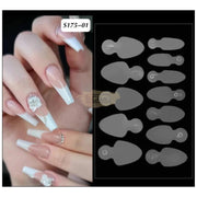 Reusable Silicone French Molds for Dual Form Full Cover Tips 1 Polygel Forms