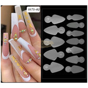 Reusable Silicone French Molds for Dual Form Full Cover Tips 2 Polygel Forms