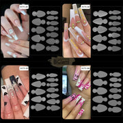 Reusable Silicone French Molds for Dual Form Full Cover Tips Polygel Forms