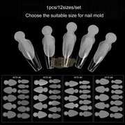 Reusable Silicone French Molds for Dual Form Full Cover Tips Polygel Forms