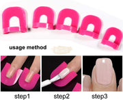 Reusable U-Shape Plastic Nail Polish Protector (26 pieces) Nail Protector
