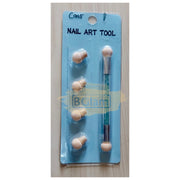 Rhinestone Gradient Double Sided Nail Art Sponge Pen Blue Nail Art Brush