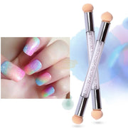 Rhinestone Gradient Double Sided Nail Art Sponge Pen Nail Art Brush