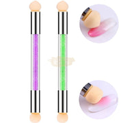 Rhinestone Gradient Double Sided Nail Art Sponge Pen Nail Art Brush