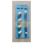 Rhinestone Gradient Double Sided Nail Art Sponge Pen Orange Nail Art Brush