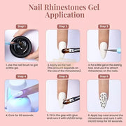 Rhinestone & Jewelry Soak-Off UV Gel Glue 8ml | Strong Adhesive Bonds Rhinestones Charms Gems & More Nail Glue