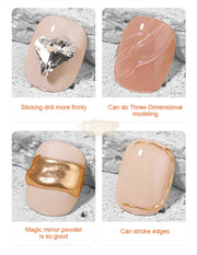 Rhinestone & Jewelry Soak-Off UV Gel Glue 8ml | Strong Adhesive Bonds Rhinestones Charms Gems & More Nail Glue