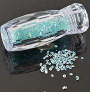 Rhinestones in Jar - 5 Blue Black Nail Art Tool