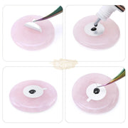 Rose Quartz Glue Palette 5 cm for Eyelash Glue Extension Application Glue Palette