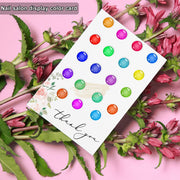 Round Display Tips for Nail/Gel Polish Bottle Cap with double sided Stickers - Natural Nail Accessories