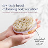 Round Exfoliating Body Brush with Rubber Scrubber Skin Care Brush