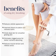 Round Exfoliating Body Brush with Rubber Scrubber Skin Care Brush