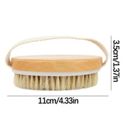 Round Exfoliating Body Brush with Rubber Scrubber Skin Care Brush