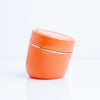Round Slanted Table Top Mini Trash Bin with Push Button Lid - Orange