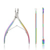 3 pcs Manicure Essential Set | Holographic ( Cuticle Nipper, 2-in-1 Pusher & Gel Pusher Remover)